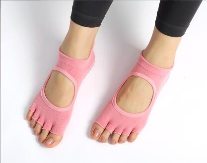 wzw24004 Yoga socks cotton professional exposed five-finger Pilates socks non-slip five-finger socks women's warm indoor fitness sports socks floor socks