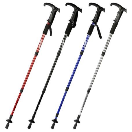 dsz24004 Trekking cane Telescopic outdoor climbing multi-functional crutch walking pole Aluminum alloy trekking T handle straight handle for men and women