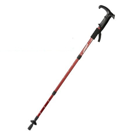 dsz24004 Trekking cane Telescopic outdoor climbing multi-functional crutch walking pole Aluminum alloy trekking T handle straight handle for men and women