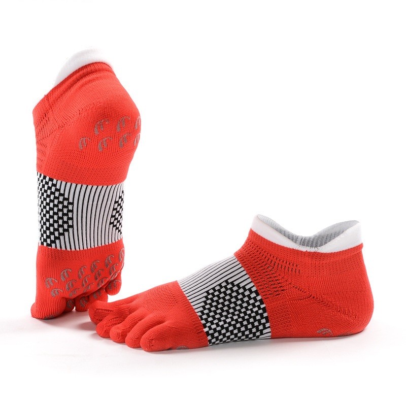 wzw240010 Anti-slip sports toe socks for men, running, badminton and cycling functional short socks