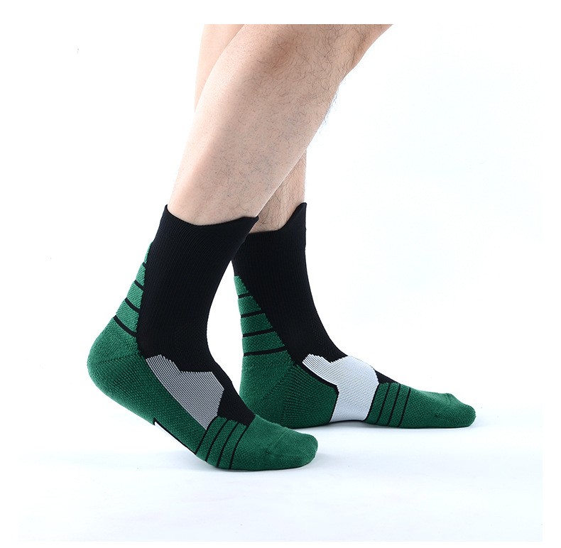 wzw240013 Outdoor sports socks men's high school quick-drying breathable wear-resistant shock-absorbing professional elite training basketball socks