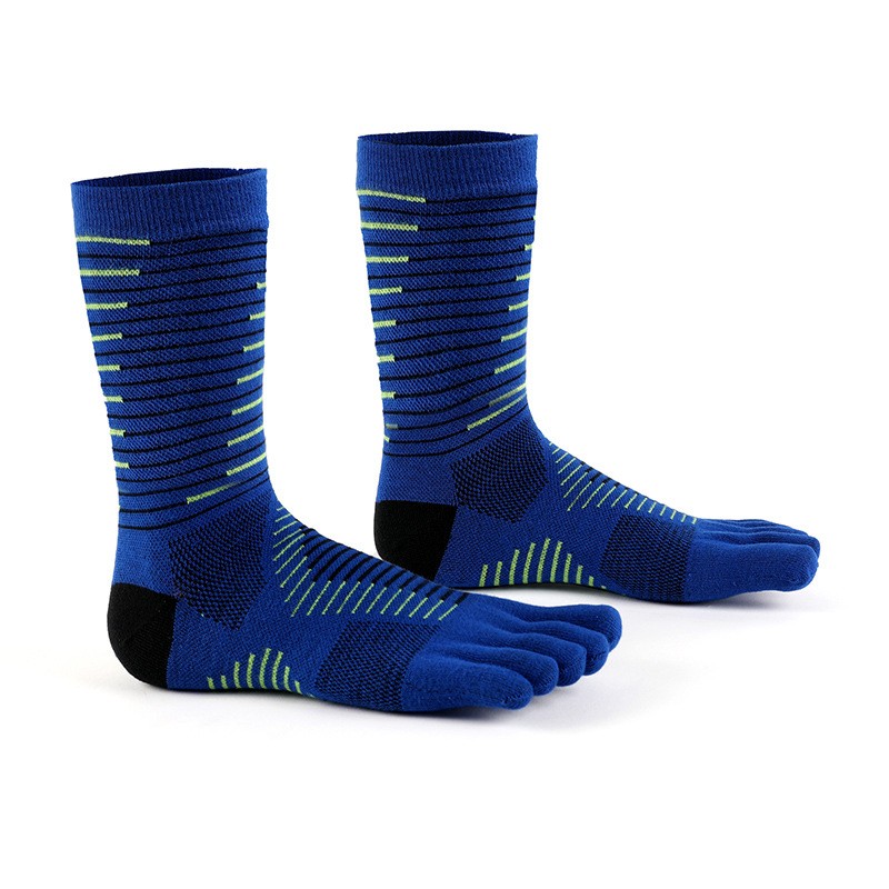 wzw24006 Sports socks running men's toe socks mid-calf socks coolmax quick-drying outdoor compression marathon socks